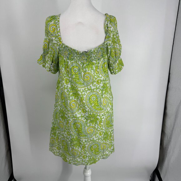 J.Crew x SZ Blockprints Citrus Paisley Mini Dress Size Medium - Picture 8 of 13